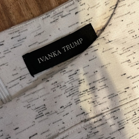 Ivanka Trump women’s dress 14 large career casual white grey stretch mini - Picture 3 of 7